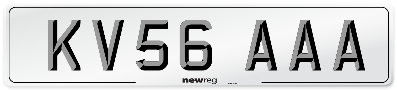 KV56 AAA Number Plate from New Reg